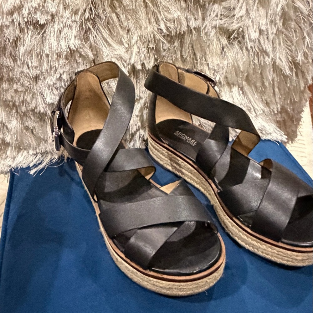 Michael Kors Black Espadrille Sandals